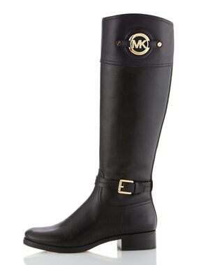 Michael kors black leather “Stockard” equestrian riding black leather boots
